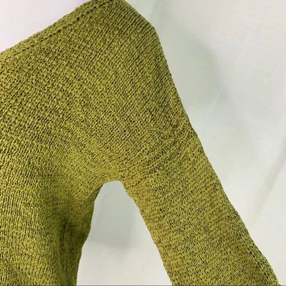 J. Crew flared sleeve swing green v-neck sweater - Picture 9 of 14